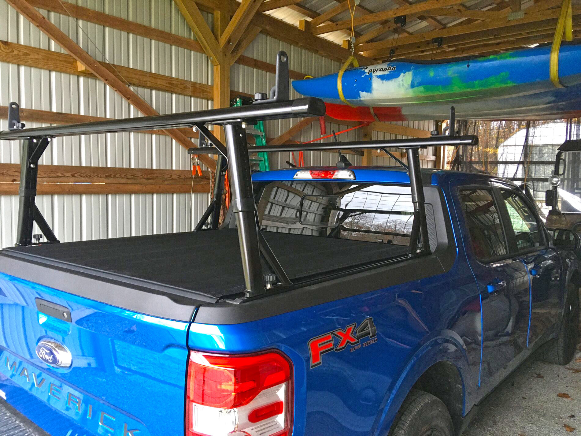 Installed Truxedo Pro X Tonneau Cover Angry Elephant Rack