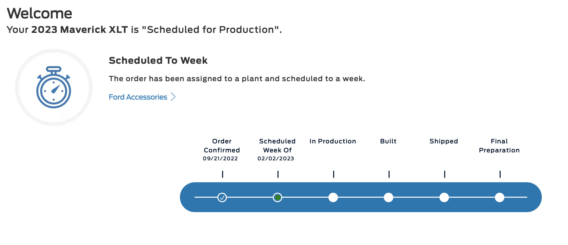 "Scheduled to Week" added to the Ford Tracker?