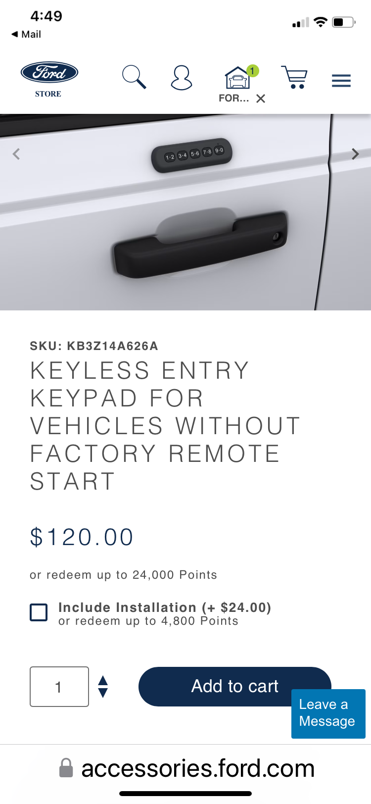 Ford Maverick Installing Keyless Entry Keypad? IMG_3783