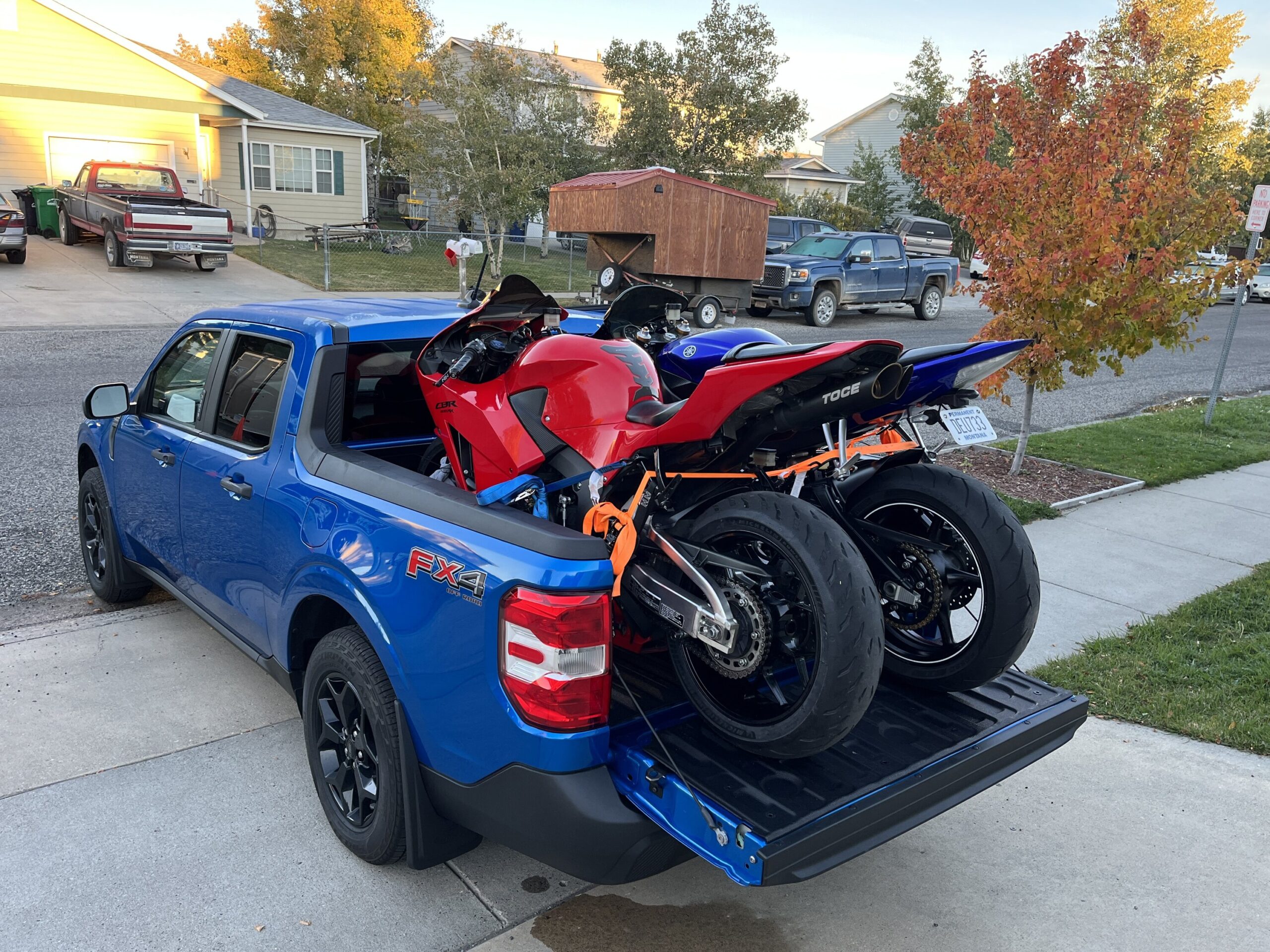 Hauling bike best sale in truck bed