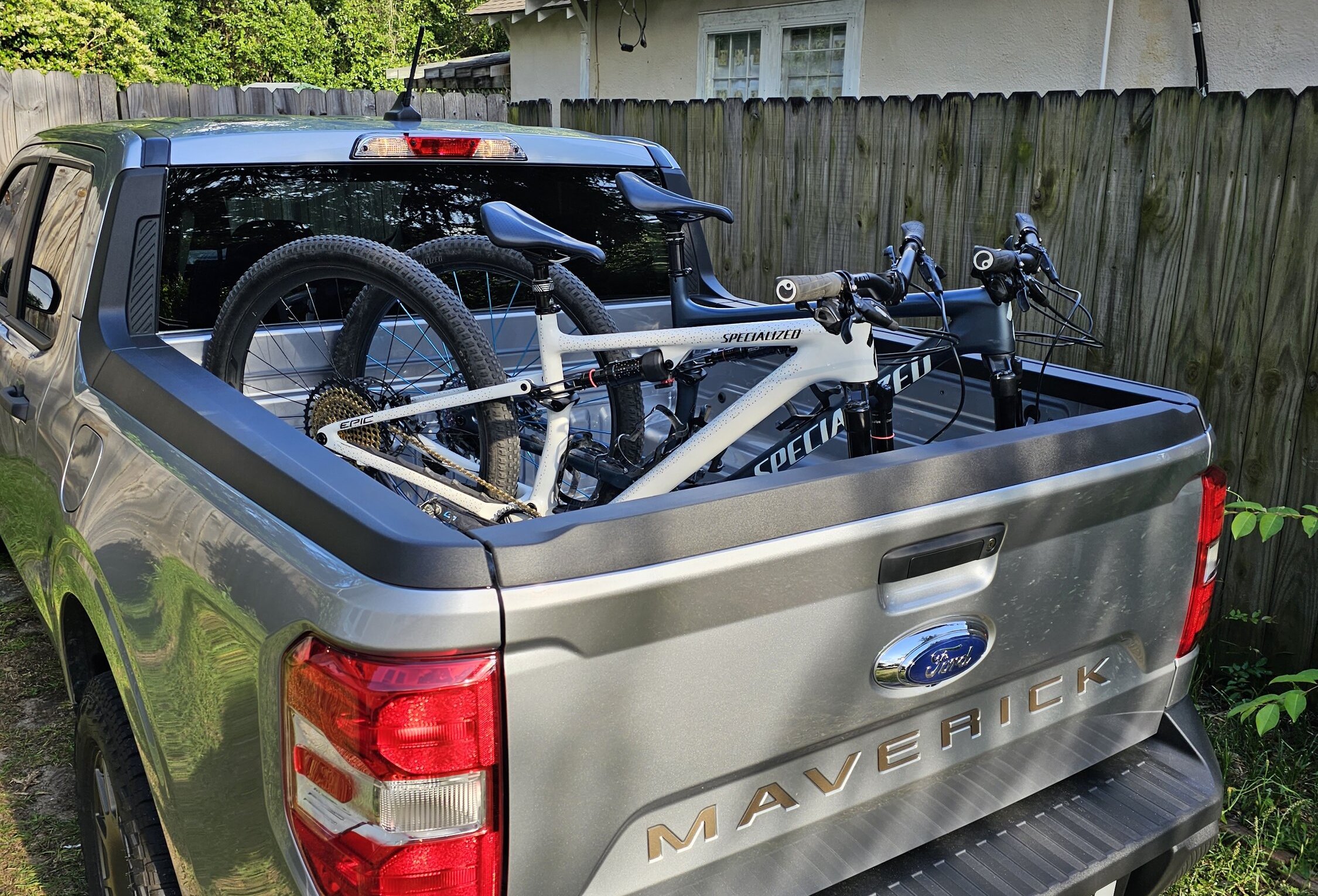 My custom in-bed bike storage solution | MaverickTruckClub - 2022+ Ford ...