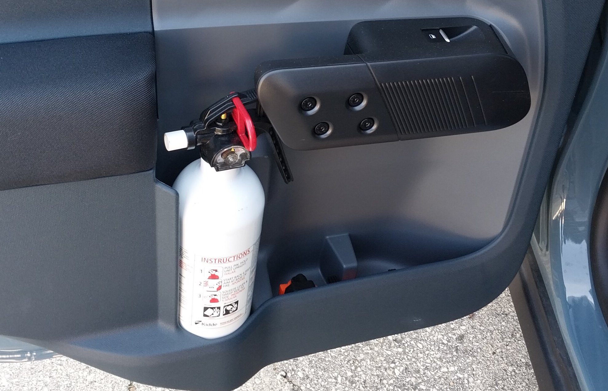 Fire extinguishers perfect fit for Maverick door's water bottle holder ...