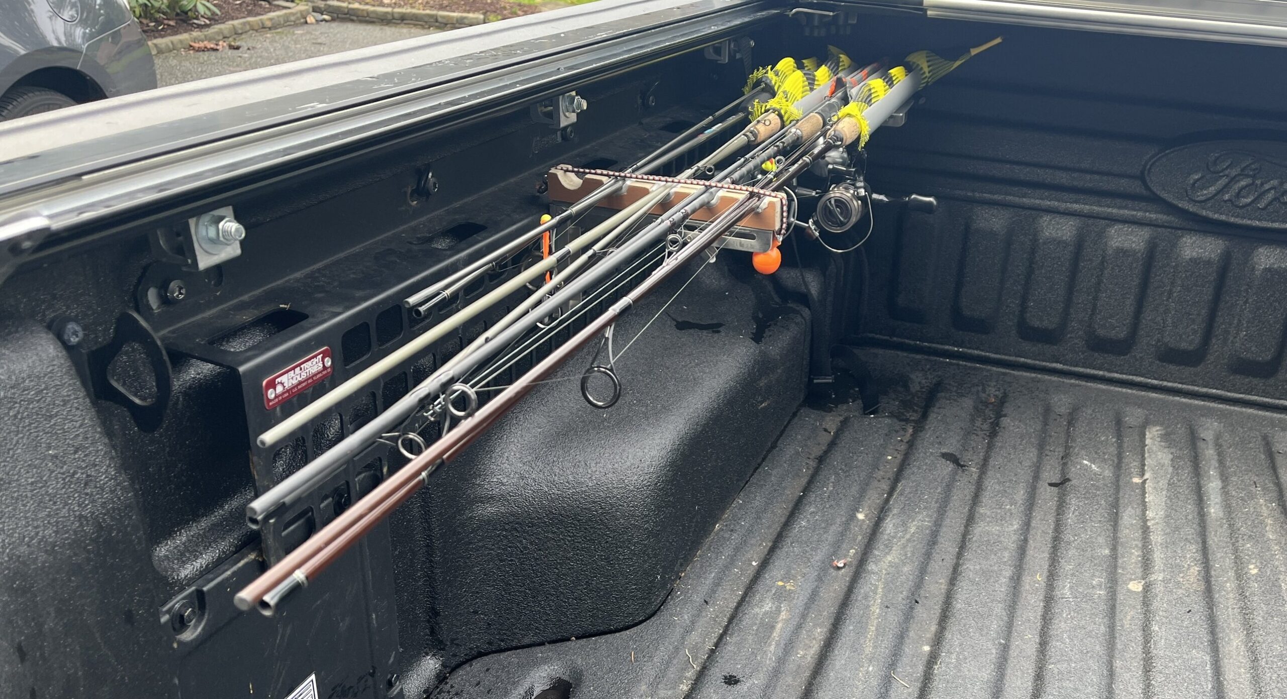 Fishing Rod Holder for Pickup Truck Bed That Keeps Rods Above